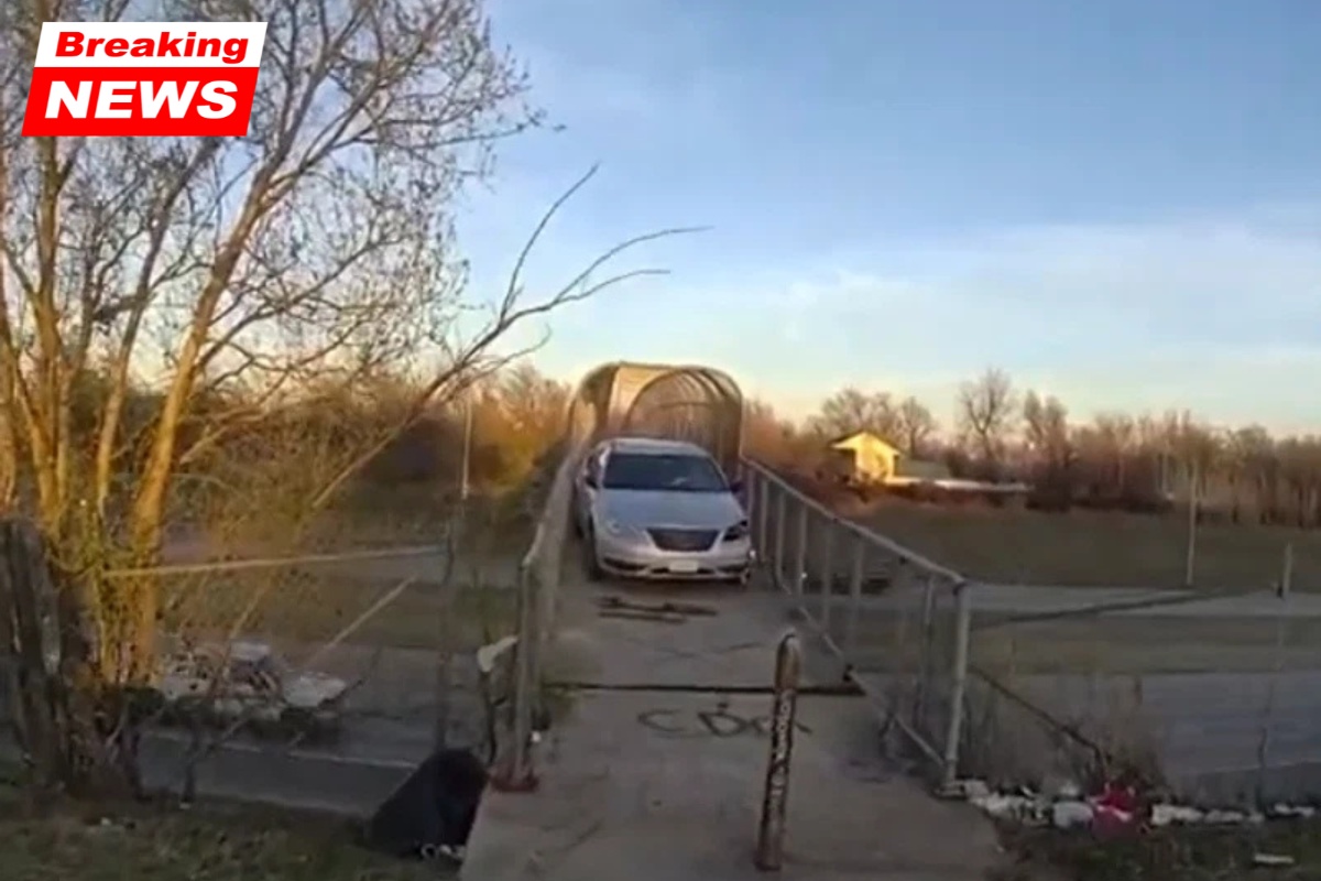 A car stops on an Oklahoma City pedestrian bridge, and the driver is arrested for DUI