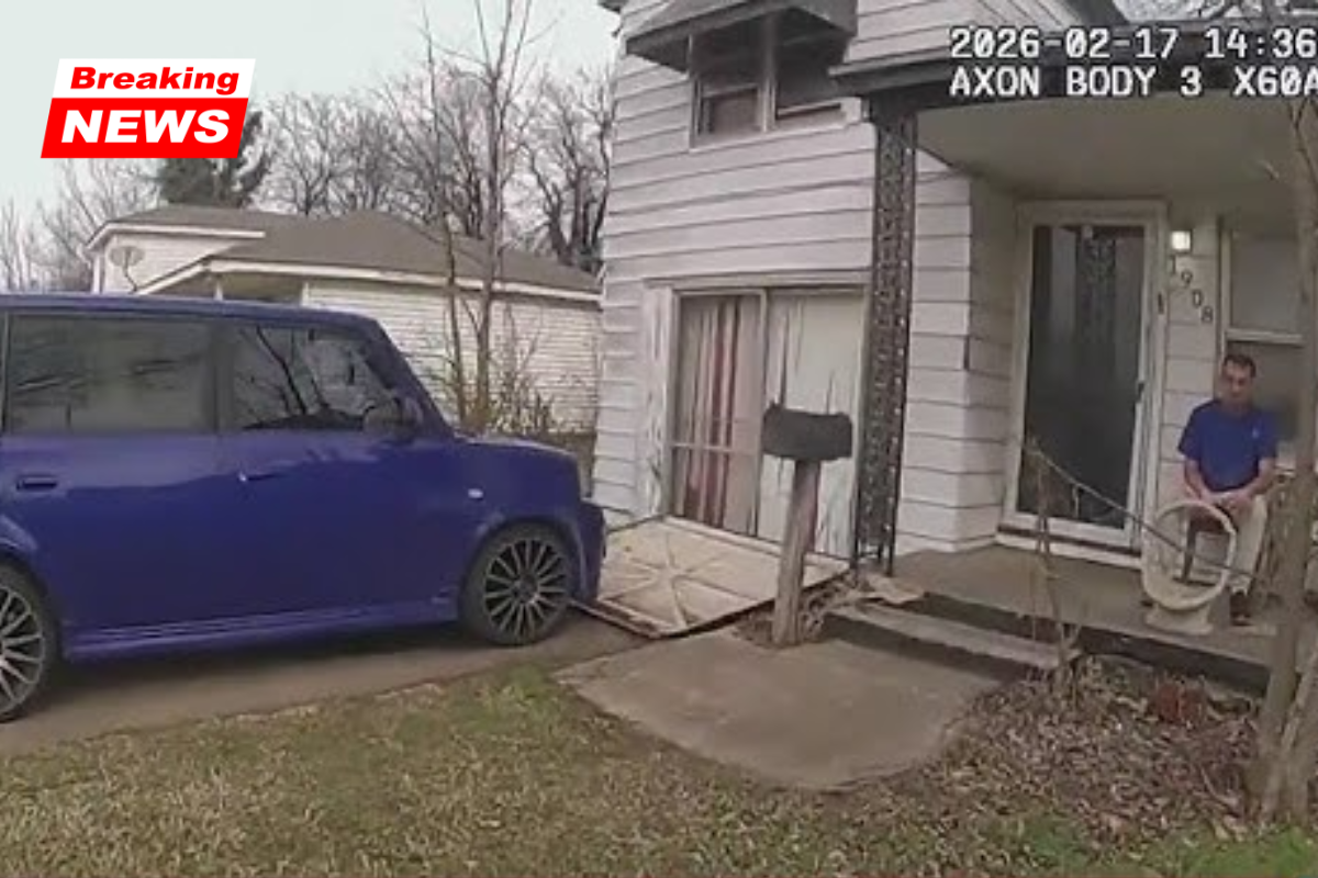 A body camera shows the home where the woman died, and her son speaks to the police