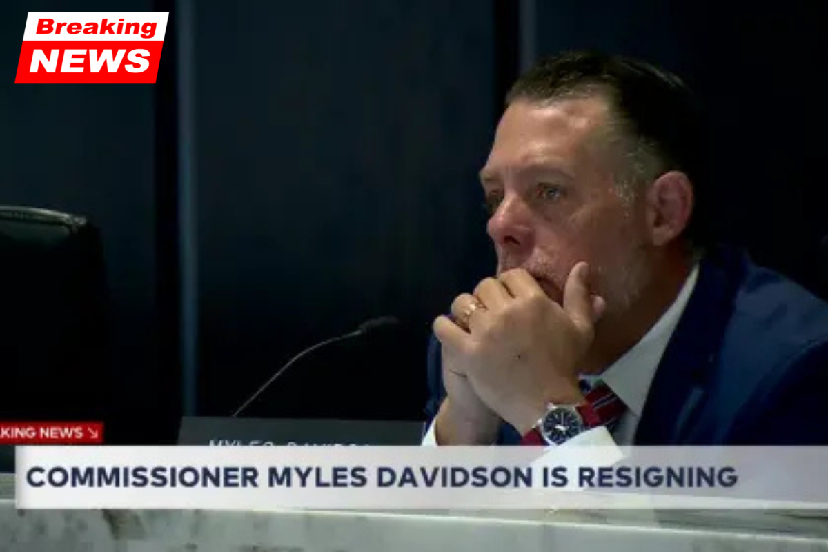 Speaking in public following his resignation, Oklahoma County Commissioner Myles Davidson