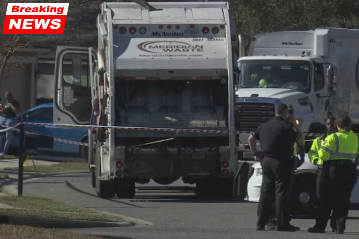 A twenty-two-year-old construction worker died after being struck by a garbage truck on Highway 75