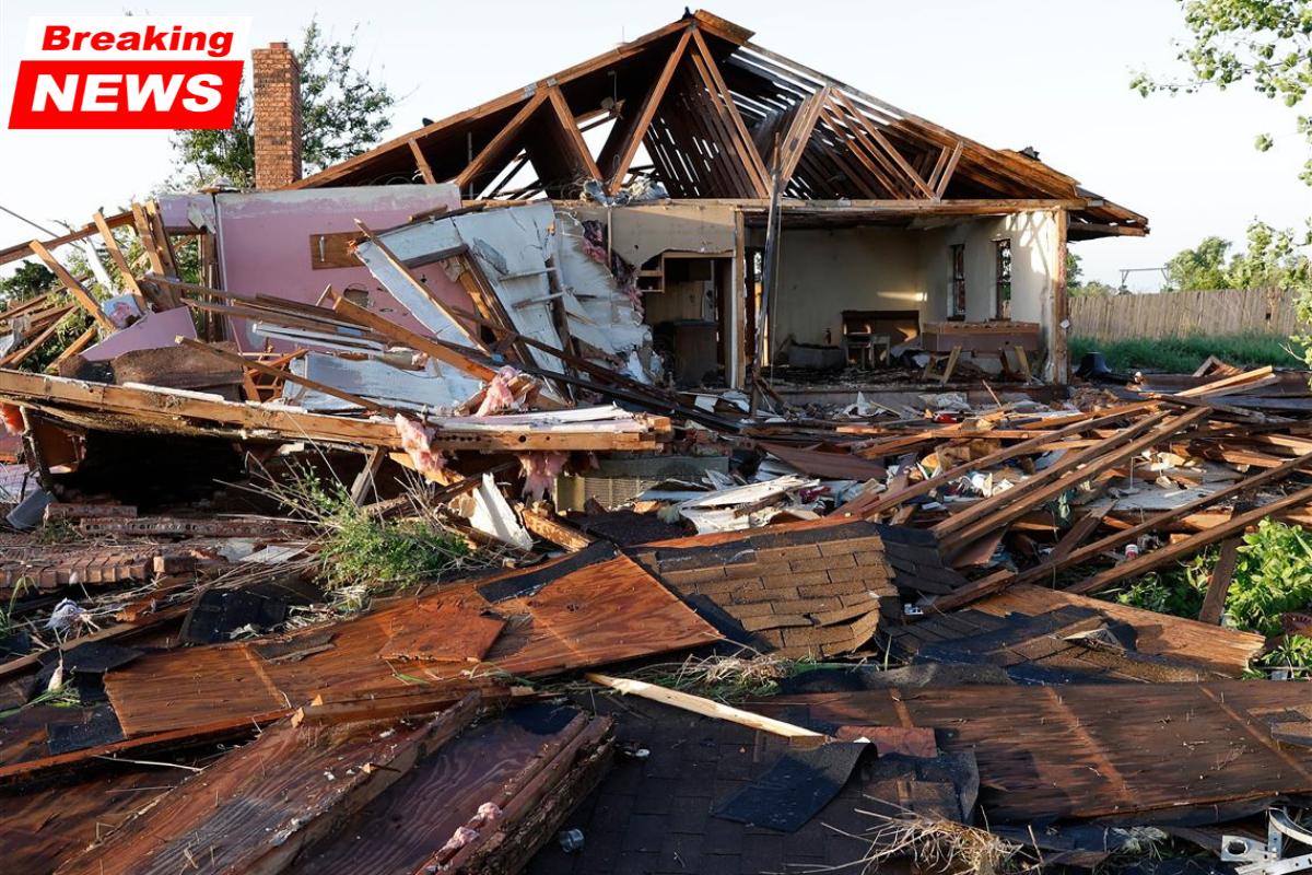 After a strong tornado destroys their homes, residents of Oklahoma emerge from cellars to a nightmare of splintered wood and twisted metal