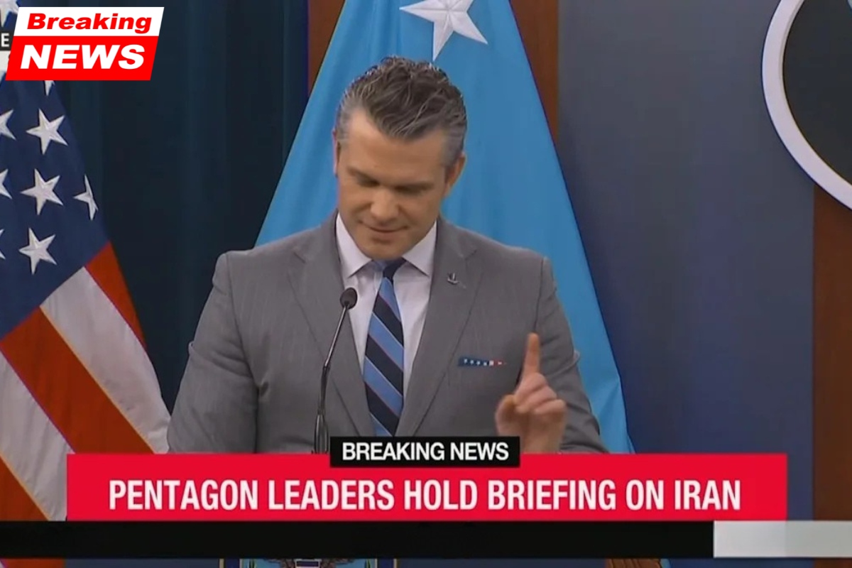 At a Pentagon briefing, Hegseth smirks while answering two questions from TMZ DC, including "Do You Feel You're on a Power Trip?"