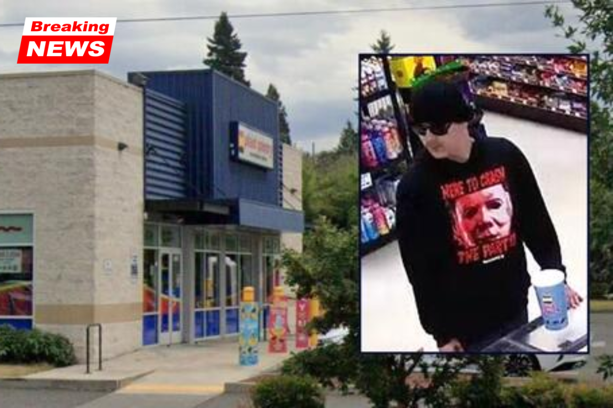 Police say a man wearing a shirt saying 'here to crash the party' killed a cashier for $25 because the clerk 'didn't believe' he would actually rob him