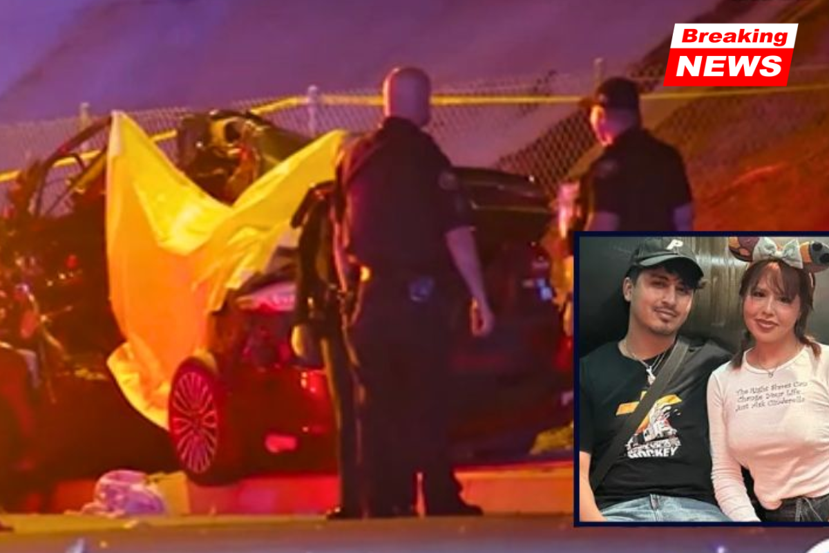 'He was almost here': Pregnant woman weeks away from giving birth and boyfriend killed after domestic violence suspect fleeing authorities slams into their car, police say