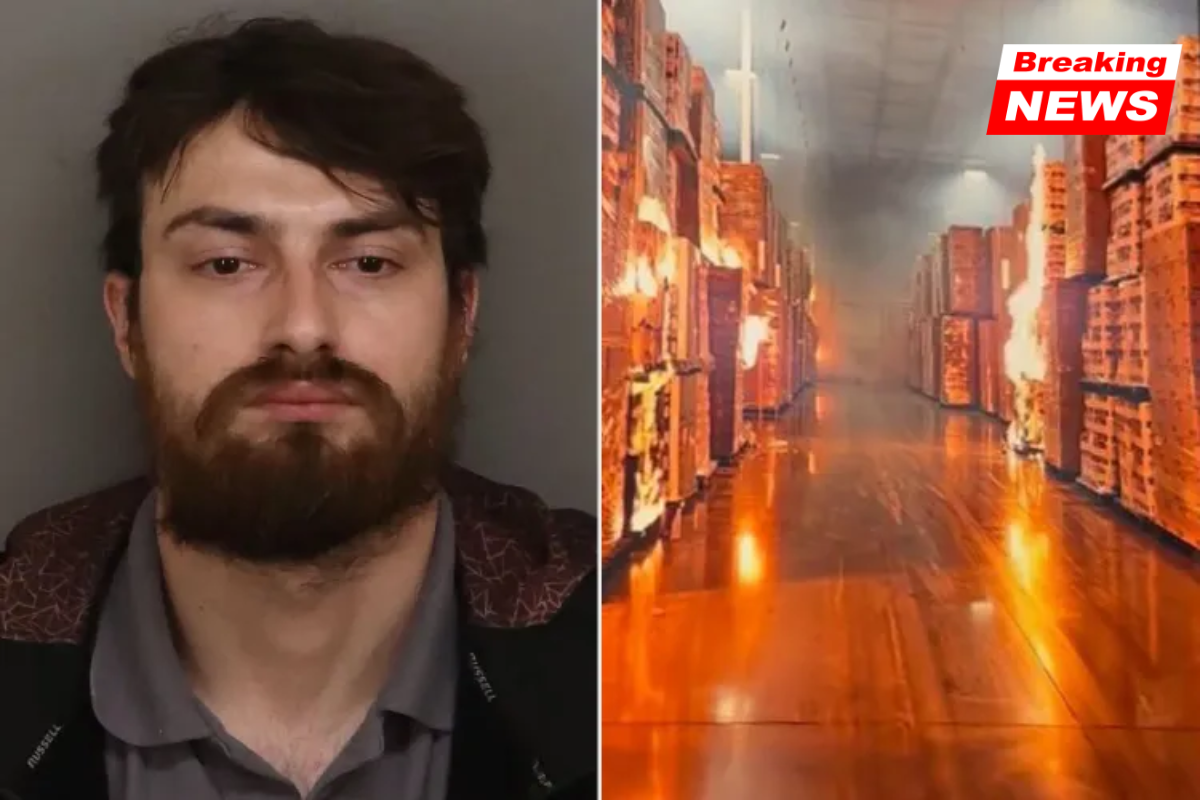 A man was charged with arson days after the Kimberly-Clark toilet paper warehouse fire