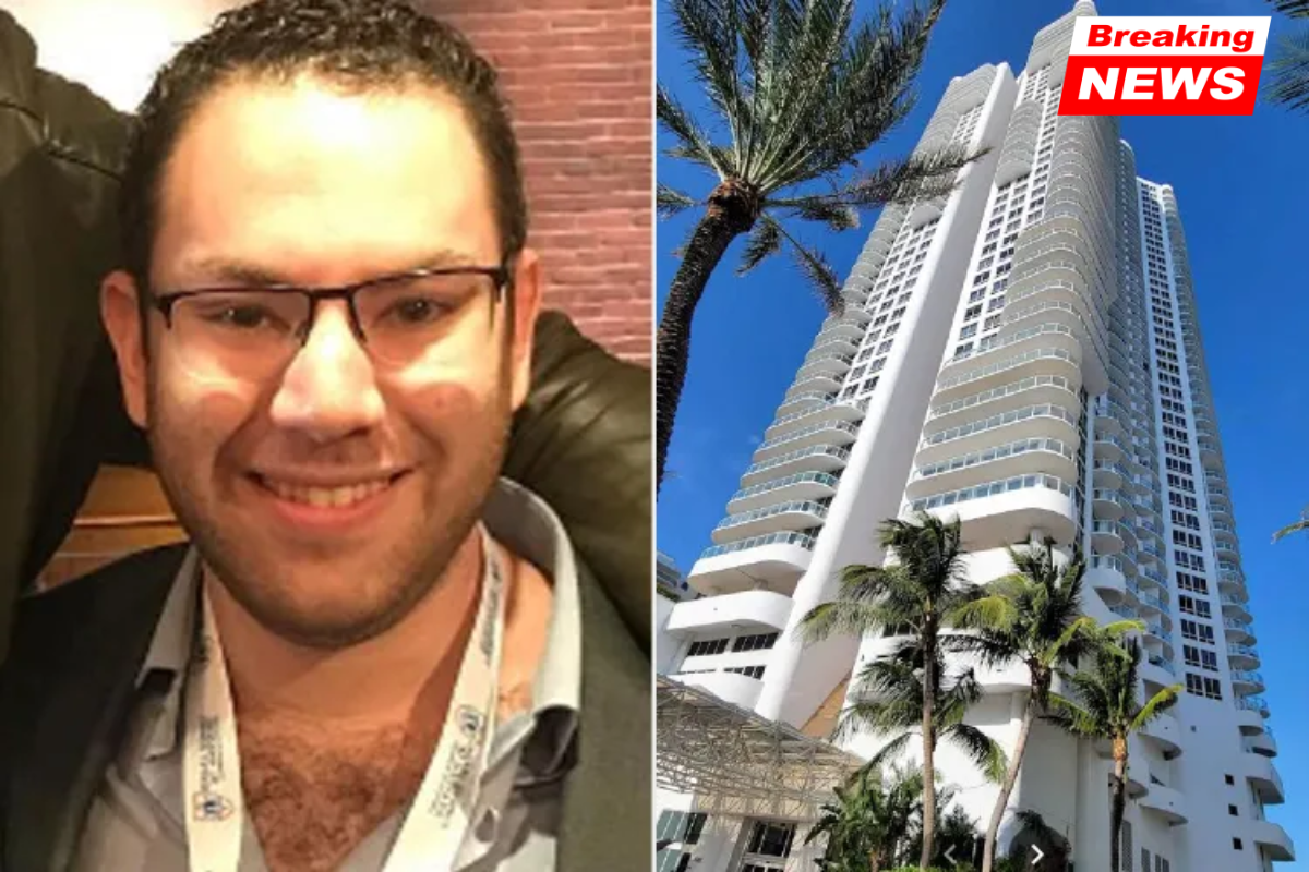 A 911 call reveals the last moments of a biotech executive who fell down 25 floors, with the suspect seen leaving barefoot