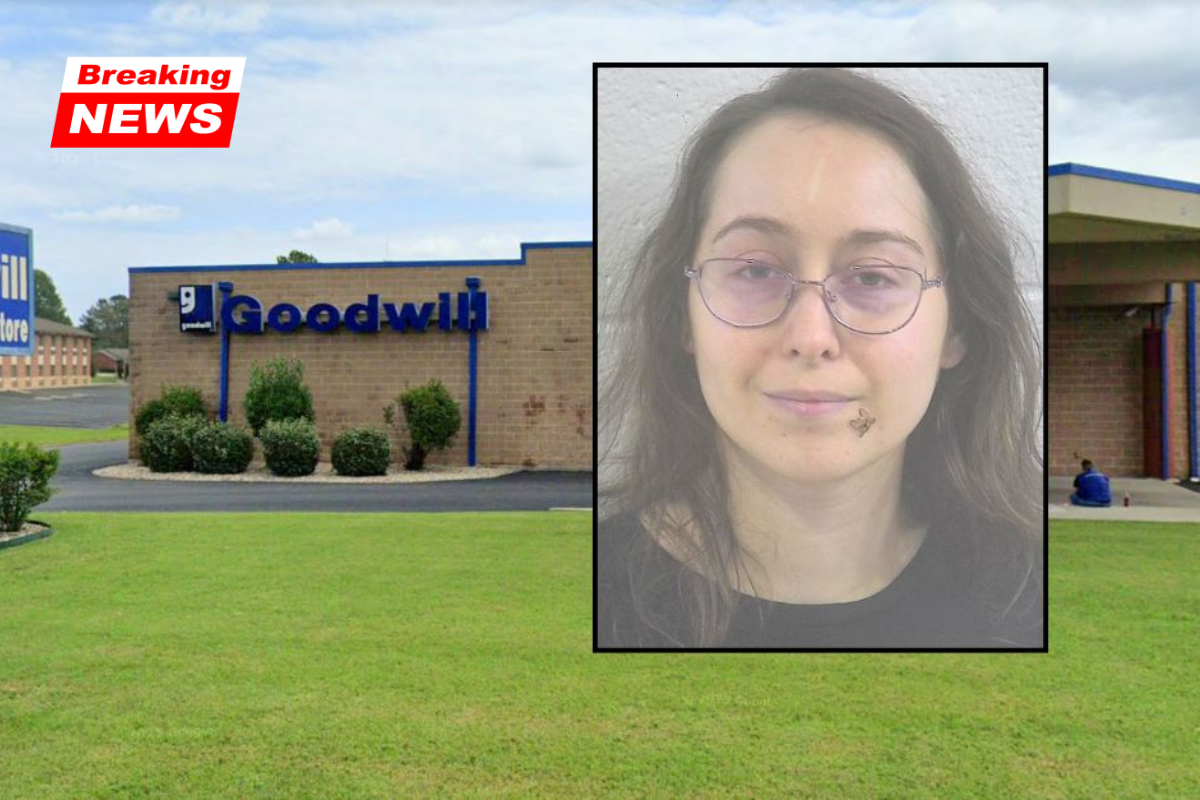 Cops say a woman stalked a shopper through a Goodwill store before stabbing her in the chest and exclaiming, "I got what I came for."