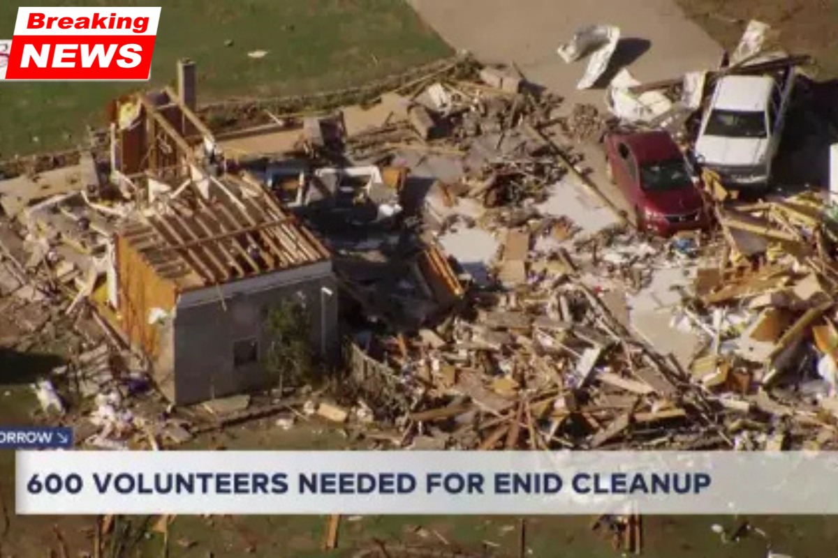 600 volunteers will help with Enid tornado cleanup as officials restrict access to damaged areas