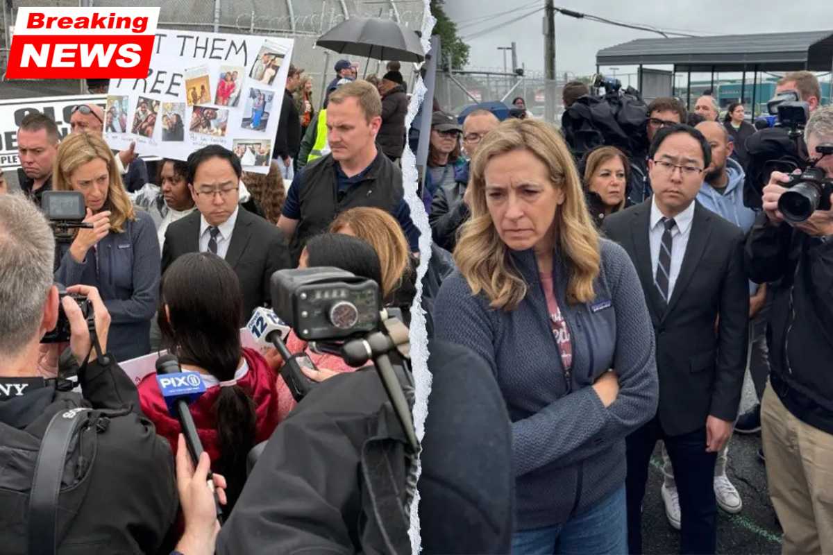 A Democratic senator and the governor of New Jersey protested the ICE facility on Memorial Day