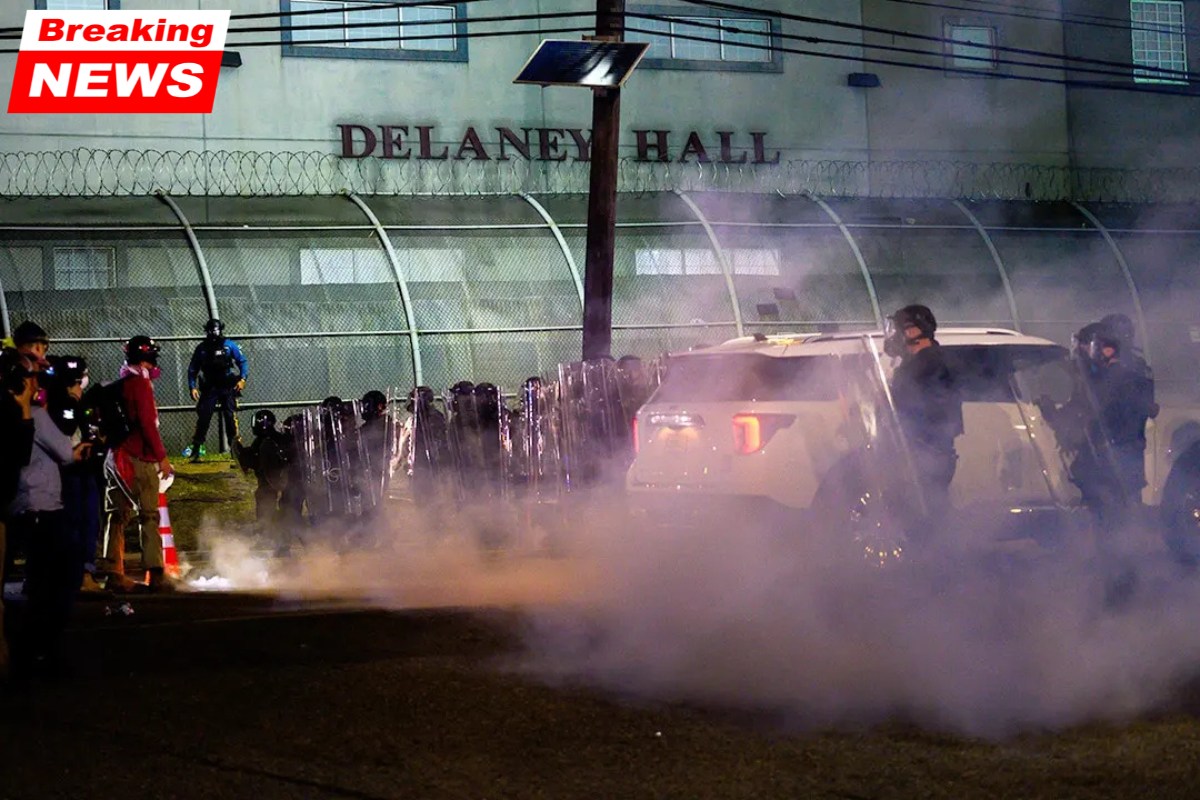 After sending troops to put an end to a violent mob, Governor Sherrill defends rioters and blames ICE