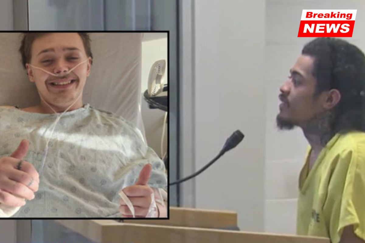 Police say a driver cut off a 19-year-old father on his way home from work and then shot him five times