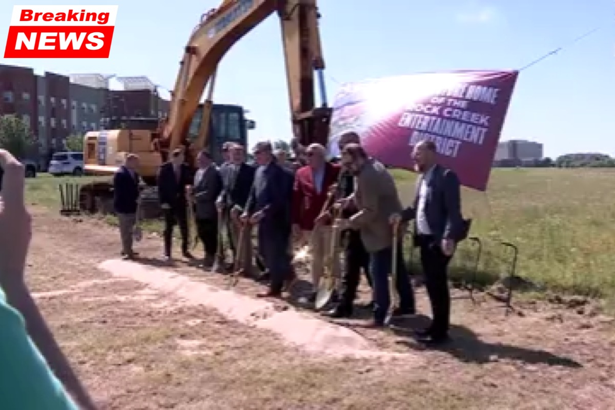 Developers in Norman begin construction on the future Rock Creek Entertainment District site