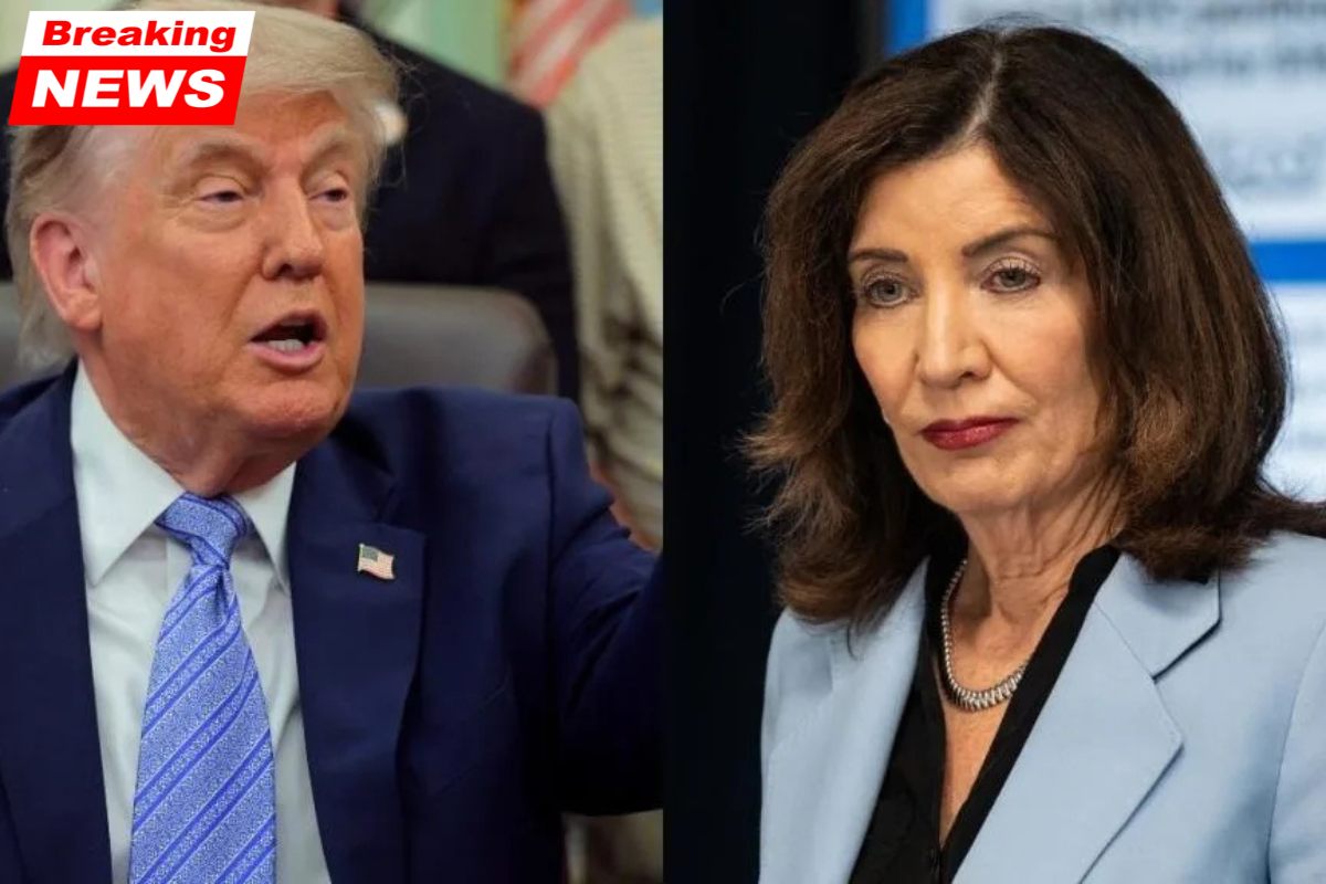 Governor Kathy Hochul of New York City is warned by Donald Trump to "watch yourself"