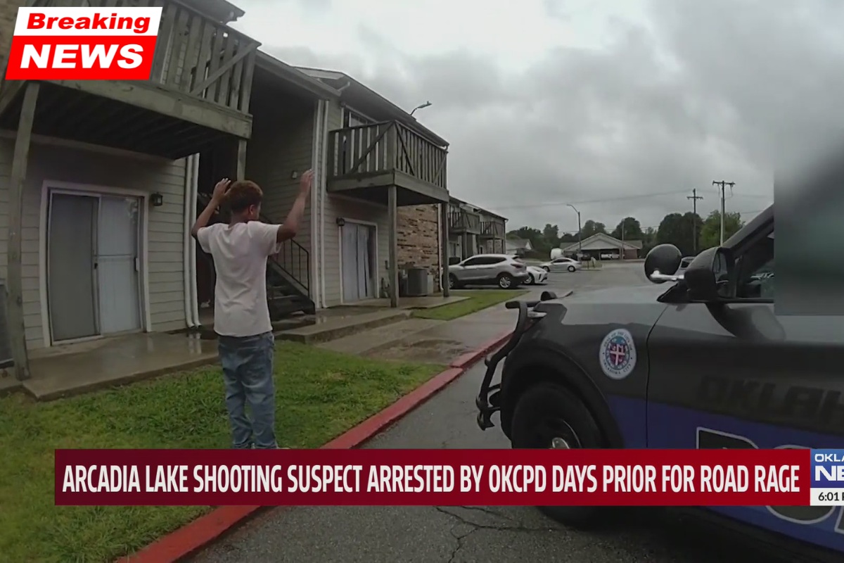 VIDEO: The OKCPD arrested the second Arcadia Lake shooting suspect for road rage a few days earlier